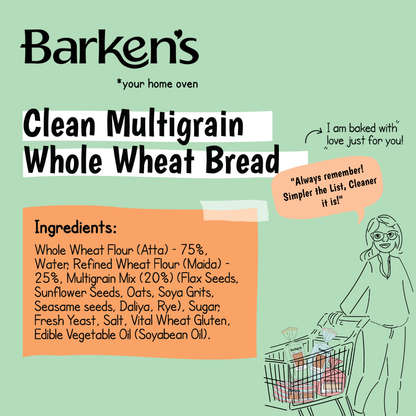 Clean Multigrain Whole Wheat Bread