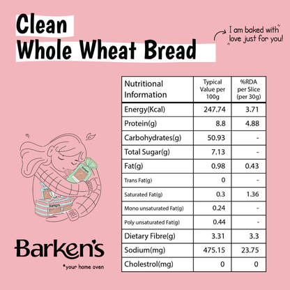 Clean Whole Wheat Bread